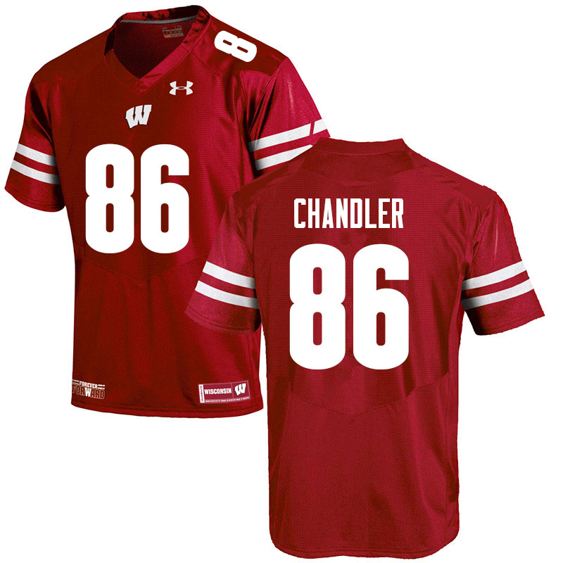 Men #86 Devin Chandler Wisconsin Badgers College Football Jerseys Sale-Red - Click Image to Close
